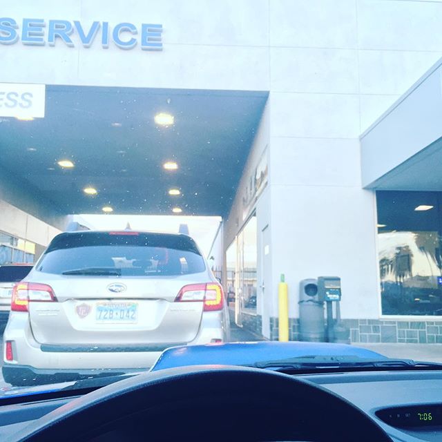 4th visit in about 2 weeks. Poor WRXie. This place needs more competent service mechanics, I think. Can't seem to diagnose orig problem :/ Now new brakes makes knocking noise when decelerating +_+ #subaruwrx #subaruoflasvegas [instagram]